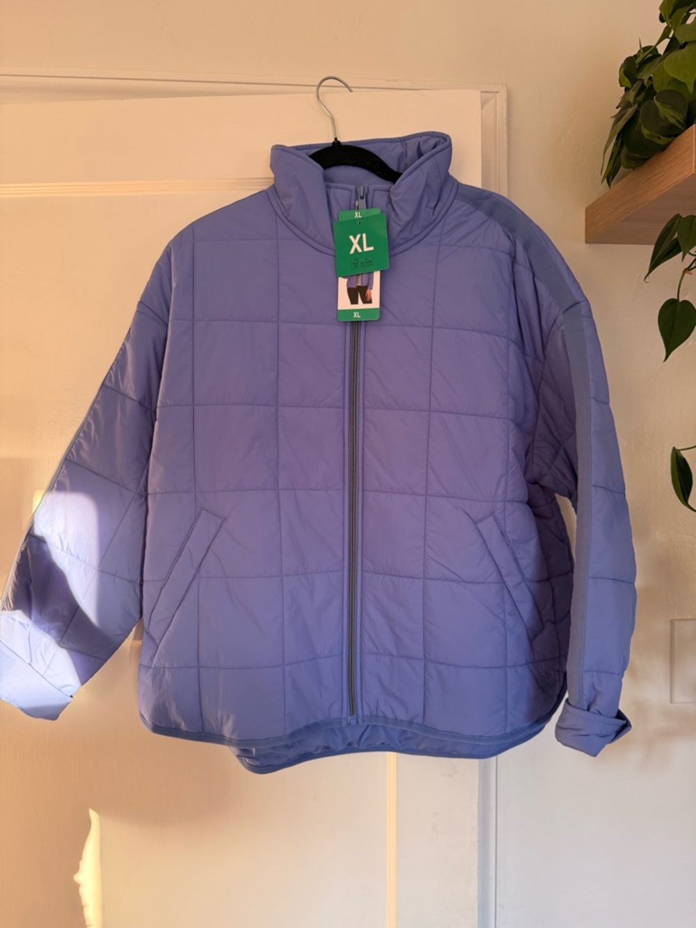Roxy Lavender Quilted Puffer Jacket